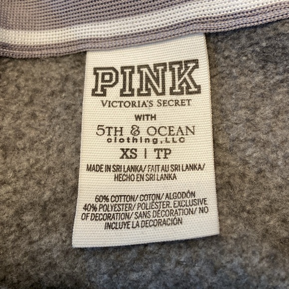 Victoria Secret PINK XS Gray Maroon IU Indiana Hoosiers L/S Bling Sequin Shirt - Picture 8 of 8